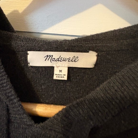 Madewell Size Medium Hoodie Sweater Dress Dark Grey - Picture 3 of 3